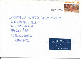 Australia Cover Sent To Denmark Single Franked - Cartas & Documentos