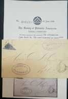 O) 1879 CUBA- CARIBBEAN, BISECT - BISECTADO -KING ALFONSO XII 25c , TO PORTLAND - THE SOCIETY OF PHILATELIC AMERICANS  E - Vorphilatelie