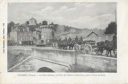 Poitiers, Le Pont Guillon, La Tour De L'Oeuf Et L'Abattoir, Près La Porte De Paris, Convoi Militaire - Jules Robuchon - Poitiers