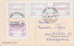 SUISSE 1982 TIMBRES AUTOMATES DE ROTHRIST - Automatenmarken