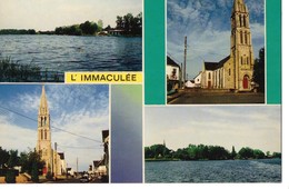 CPM, (44) L'IMMACULEE, Multivues, église, Plan D'eau, Jamais Voyagée - La Montagne