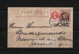 1883 POST CARD → Uprated 1/2 Penny London To Germany - Covers & Documents