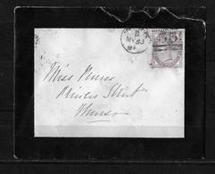 1884 Scotland Mourning Cover To Turso 1 Penny Lilc - Lettres & Documents