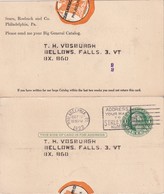 USA 1922     ENTIER POSTAL/GANZSACHE/POSTAL STATIONERY CARTE + REPONSE DE PHILADELPHIA - 1921-40