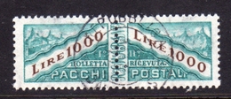 SAN MARINO 1965 - 1971 PACCHI POSTALI PENNE PARCEL POST PENS WATERMARK LIRE 1000 USATO USED OBLITERE' - Paketmarken