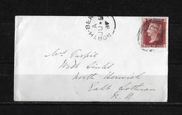 1867 QV 1Penny Red Platte 71 On Sandwich, Kent Cover To North Berwick - Lettres & Documents