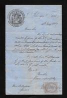 1857 Herbert Minton & Co Pottery, Stoke On Trient 1Penny Lilac Receipt - Cartas & Documentos