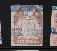 GB Fiscals / Revenues; Scarce General Purpose Imperf.;  6d.  Rose. Good Used. - Fiscale Zegels