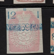 GB Fiscals / Revenues; Scarce General Purpose Imperf.;  Three  Shilling Rose Good Used - Revenue Stamps