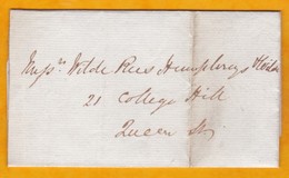 1840 - Lettre Avec Correspondance Vers Queen St, London ? - ...-1840 Precursores
