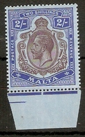 MALTA 1914 WMK MULTIPLE CROWN CA 2s  PURPLE AND BRIGHT BLUE/BLUE SG 86  UNMOUNTED MINT Cat £50 - Malta (...-1964)
