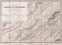 [SUISSE] Maurice BOREL - Carte Du Canton De Neuchâtel. - Carte Topografiche