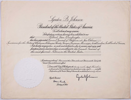 Lyndon Baines JOHNSON (Stonewall, Texas, 1908- JOHNSON - Zonder Classificatie
