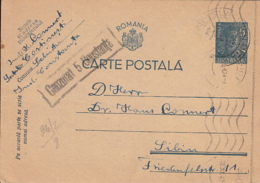 WW2 LETTER, CENSORED CONSTANTA NR 5, KING MICHAEL PC STATIONERY, ENTIER POSTAL, 1942, ROMANIA - 2de Wereldoorlog (Brieven)