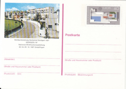 EUROPA CEPT, ARCHITECTURE, SINDELFINGEN PHILATELIC EXHIBITION, PC STATIONERY, ENTIER POSTAL, 1987, GERMANY - 1987