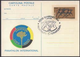 IN192  ITALIA 1980 Panathlon International Cartolina Postale £.150 - Filagrano 183 Annullo FDC - Stamped Stationery