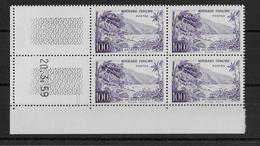 FRANCE - PRIX SPECIAL !! GUADELOUPE 1959 - YVERT N° 1194 En BLOC De 4 COIN DATE ** MNH  - COTE = 185 EUR. - 1950-1959