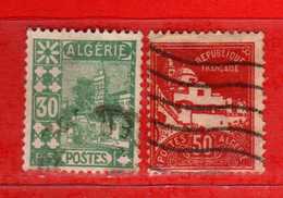 (Us3) ALGERIA - ALGERIE °-1927-30 - Vue D'Alger - Yvert. N° 79-79A. Oblitéré .  Vedi Descrizione - Impuestos