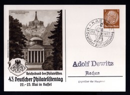 2252-GERMAN EMPIRE-.MILITARY PROPAGANDA POSTCARD Reichsbund Of The Philatelists.1937.WWII.DEUTSCHES REICH.Postkarte. - Stamped Stationery