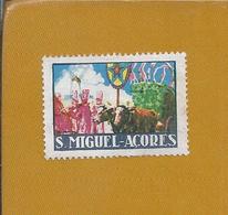 Vinheta Da Festa Do Senhor Santo Cristo Dos Milagres, S. Miguel, Açores. Vignette Of The Feast Of The Lord Santo Cristo - Local Post Stamps