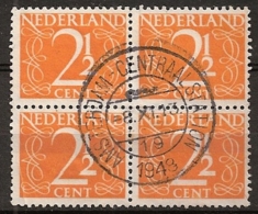 1946 Cijfer 2,5 Ct -  Block Of 4 - NVPH 462 Gestempeld,  Cancelled - Used Stamps