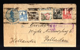 6931-SPAIN-SPANIEN-ESPAGNE-PROPAGANDA Civil War  CENSOR COVER LETTER SEVILLA To HOLLAND.1937.WWII.Franco.GUERRA CIVIL - Brieven En Documenten