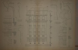 Plan De La Caisse Des Dépôts Et Consignations à Paris, Rue De Lille.M. F. Julien, Architecte. 1884. - Travaux Publics