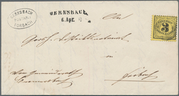 Baden - Landpostmarken: 1863, 3 Kr Schwarz Auf Gelb, Zentrisch U. Klar Entwertet Mit Nummernstpl. "5 - Other & Unclassified