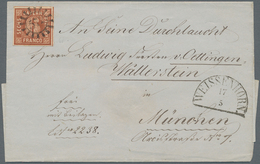 Bayern - Marken Und Briefe: 1861, 6 Kr. Braun, Farbfrisch Und Allseits Vollrandig Auf Briefhülle, Kl - Other & Unclassified