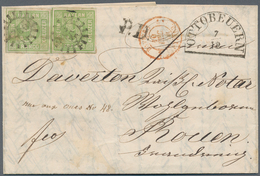 Bayern - Marken Und Briefe: 1850, 9 Kr BLAULICHGRÜN Zusammen Mit 9 Kr MAIGRÜN (beide Breitrandig Und - Other & Unclassified