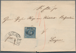 Bayern - Marken Und Briefe: 1865/1867, 3 Kr Rosarot Und 6 Kr Blau MiF Entwertet Mit OMR "325" Und L2 - Autres & Non Classés