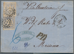 Bayern - Marken Und Briefe: 1868, 2 Stück 6 Kreuzer Ultramarin Je Entwertet Mit "28" Augsburg Auf "P - Autres & Non Classés