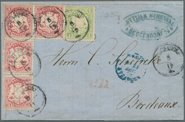 Bayern - Marken Und Briefe: 1871, Wappen 1 Kr. Hellgrün Und Zwei Paare 3 Kr. Rosakarmin Alle Mit WZ - Autres & Non Classés