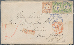 Bayern - Marken Und Briefe: 1873/1875, 2 Stück 1 Kr Grün Und 9 Kr Braun Entwertet Mit Graublauem K1 - Autres & Non Classés