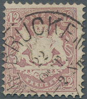 Bayern - Marken Und Briefe: 1870, Wappenausgabe 12 Kreuzer Lila, Wasserzeichen 16 Mm Rauten, Entwert - Autres & Non Classés