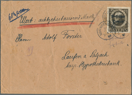 Bayern - Marken Und Briefe: 1920, 20 Mark Ludwig Volksstaat Geschnitten, Breitrandig Einzeln Auf Wer - Altri & Non Classificati
