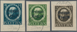 Bayern - Marken Und Briefe: 1919, 3 Pf - 20 M Ludwig III Komplett Je Gestempelt Auf Briefstücken, Ge - Autres & Non Classés