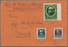 Bayern - Marken Und Briefe: 1920, "Freistaat"-Aufdrucke Auf Ludwig Geschnitten, Zwei Wertbriefe Von - Sonstige & Ohne Zuordnung