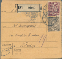 Bayern - Dienstmarken: 1920, 1 Mark Rotlila (unten Wie üblich Etwas Unruhig Gezähnt) Mit 25 Pf. Auf - Altri & Non Classificati
