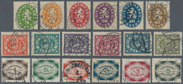 Bayern - Dienstmarken: 1919, 5 Pf Bis 5 Mark Komplett Gestempelt, Gepr. Helbig - Other & Unclassified