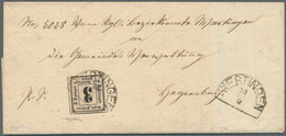 Bayern - Portomarken: 1862, 3 Kr. Schwarz Auf Weiß, Unten Voll, Sonst Allseits Sehr Breitrandig Mit - Other & Unclassified