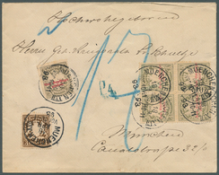 Bayern - Portomarken: 1893, 3 Pf. Wappen Auf Orts-Doppelbrief MUENCHEN XVII / 18.4.93, Nur Als Einfa - Autres & Non Classés