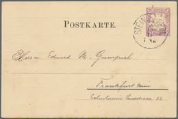 Bayern - Ganzsachen: 1882, Privat-Postkarte 5 Pf Lila Wappen (Posthörnchen) "Stein Bei Nürnberg, A. - Other & Unclassified