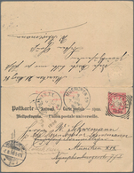 Bayern - Ganzsachen: 1896, Doppelkarte 10 Pfg. Wappen Ab München Mit Der Bitte Um Rücksendung Nach K - Altri & Non Classificati