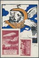 Bayern - Ganzsachen: 1912, Flugpostkarte 5 Pf + 25 Pf Nürnberg, Gebraucht Mit Flugpost "München 17.1 - Other & Unclassified