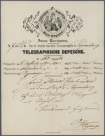 Bayern - Besonderheiten: 1858, "TELEGRAPHISCHE DEPESCHE" Dekoratives Telegramm Von Aschaffenburg Nac - Other & Unclassified