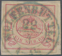 Braunschweig - Marken Und Briefe: 1852, "1 Sgr. Karmin", Farbfrischer Wert Mit Allseits Gleichmäßige - Brunswick