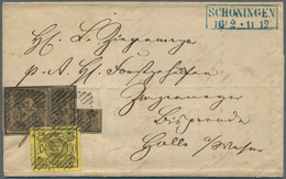Braunschweig - Marken Und Briefe: 1857 - 1861, Freimarken 4/4 Ggr. (=4x3 Braunschweiger Pfennige), S - Brunswick