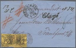 Bremen - Thurn & Taxis'sches Oberpostamt: 1858, Doppelt Schwerer Recobrief Nach Frankfurt, Mit Zwei - Bremen