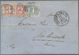 Bremen - Thurn & Taxis'sches Oberpostamt: 1861, Eine Tricolore Nach Altbreisach In Baden, Bestehend - Brême